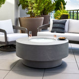Table foyer ronde - Aluminium peint - vue 2