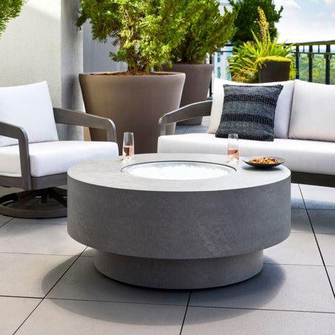 Table foyer ronde - Aluminium peint - vue 2