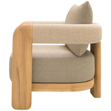 Fauteuil rivage - Teck & corde greige - vue 5