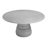 Table minérale - Béton artisanal peint à la main, gris clair - vue 3