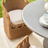 Table minérale - Béton artisanal peint à la main, gris clair - vue 5