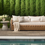 Sofa rivage - Rotin artisanal & aluminium satiné - vue 2