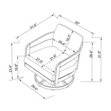 Fauteuil pivotant extérieur - Aluminium anthracite peint à la main - vue 3