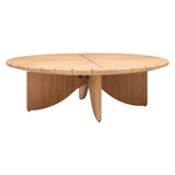 Table basse rivage - Teck massif brossé