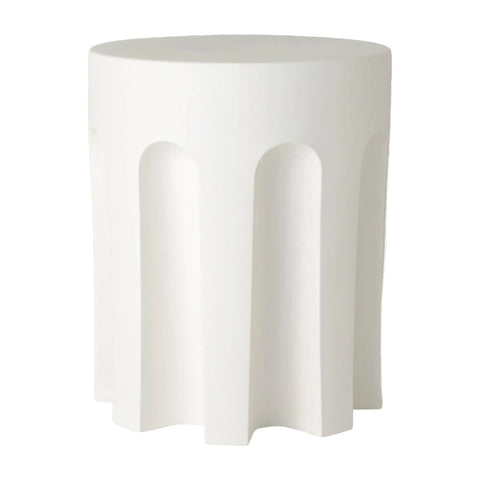 Table d'appoint Arco - Céramique mate blanche