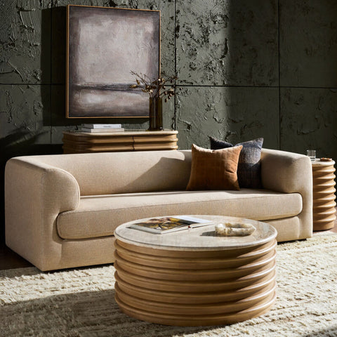 Banc Repose-pieds Redondo - Tissu Naturel