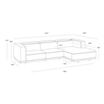 Beautiful chaise sofa - straight section