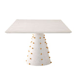 Table à dîner Gemma - Rectangulaire burl blanc - vue 3