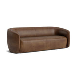 Sofa Malie - Cuir brun foncé - vue 2