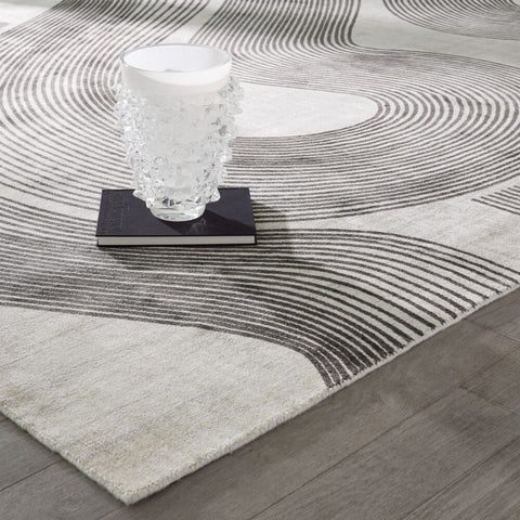 Tapis Serpentage - Crème & charcoal, 11' × 14'