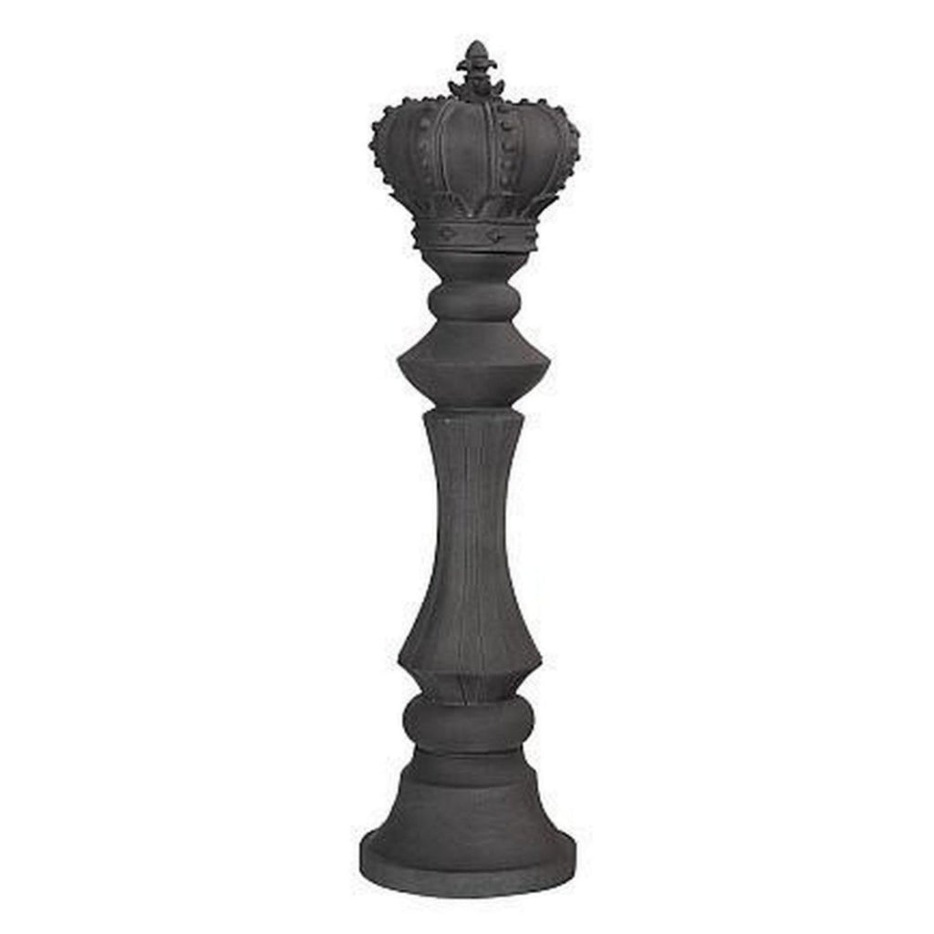 Sculpture Roi des Échecs - Pierre Noire