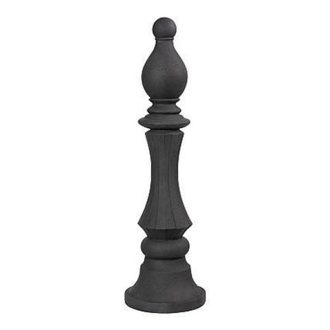 Sculpture Fou des Échecs - Pierre Noire