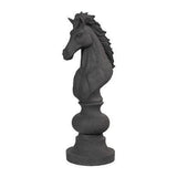 Sculpture Cavalier des Échecs - Pierre Noire