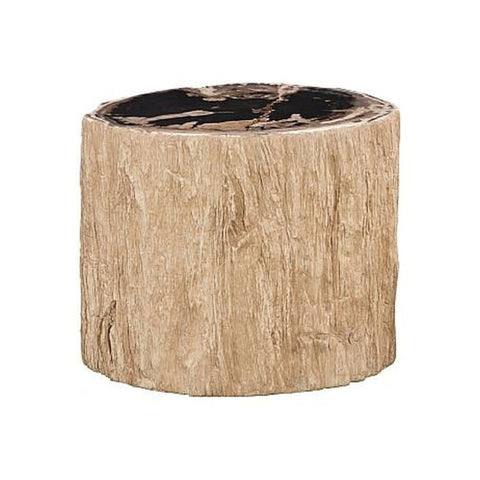Tabouret Bois Fossilisé - Crème Naturel - vue 3