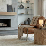 Tabouret Bois Fossilisé - Crème Naturel - vue 6