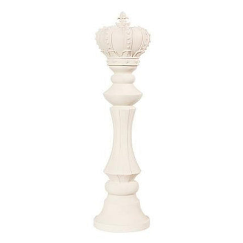 Sculpture Roi des Échecs - Pierre Blanche