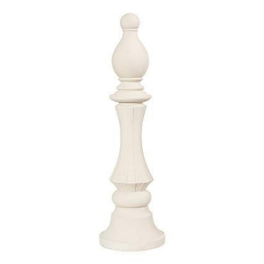 Sculpture Fou des Échecs - Pierre Blanche