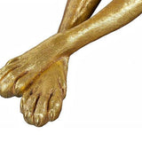 Dogue Doré - Sculpture Animalière Feuille d'Or, Droite - vue 3