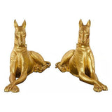 Dogue Doré - Sculpture Animalière Feuille d'Or, Droite - vue 4