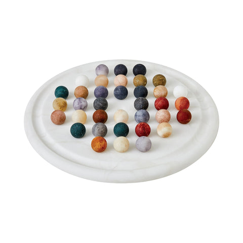 Jeu de solitaire | Albâtre multicolore