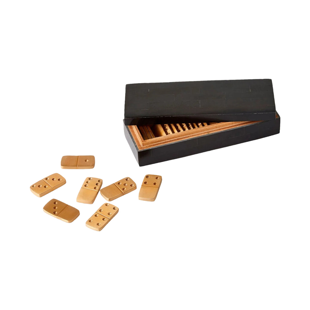 Jeu de Dominos Boîte Noire - Os Sculpté