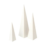 Objet décoratif - Pyramides Décoratives Blanc Mat - Set de 3