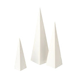 Objet décoratif - Pyramides Décoratives Blanc Mat - Set de 3 - vue 2