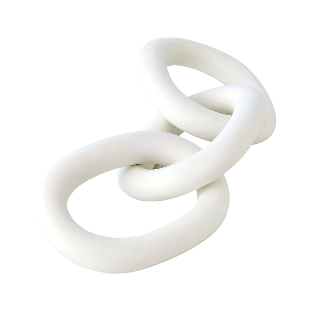 Objet décoratif - Chaîne 3 Anneaux - Blanc Mat