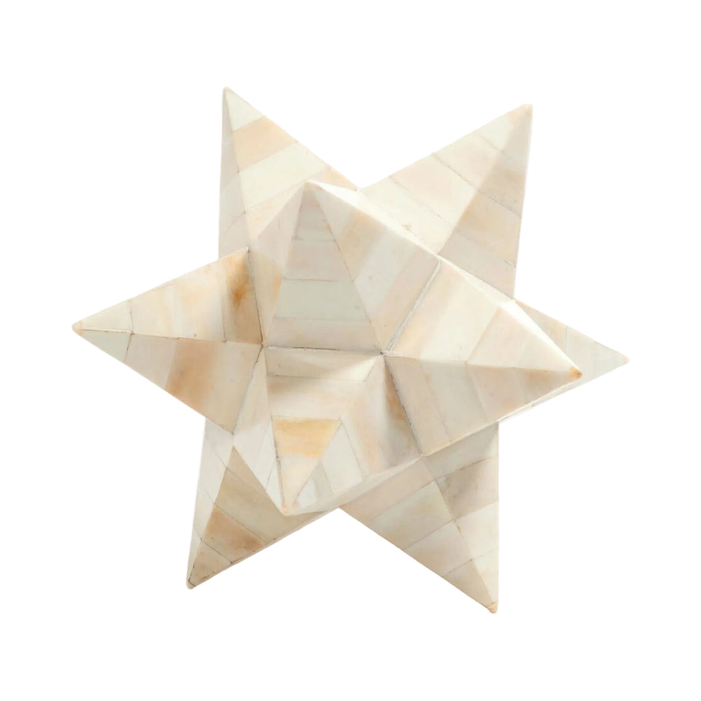 Objet décoratif - Dodécaèdre Étoilé - Os Blanc