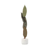 Sculpture Feuilles Tombantes - Laiton Antique