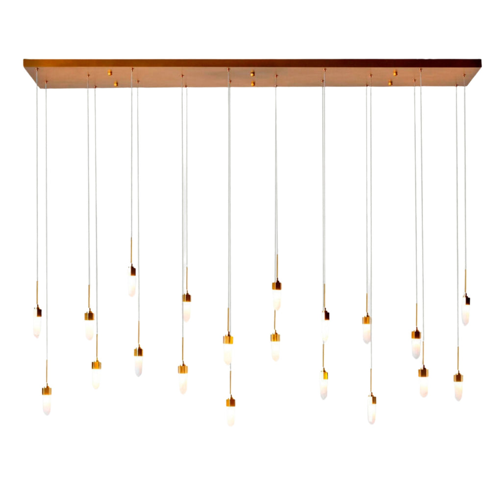 Lustre rectangle - laiton satiné