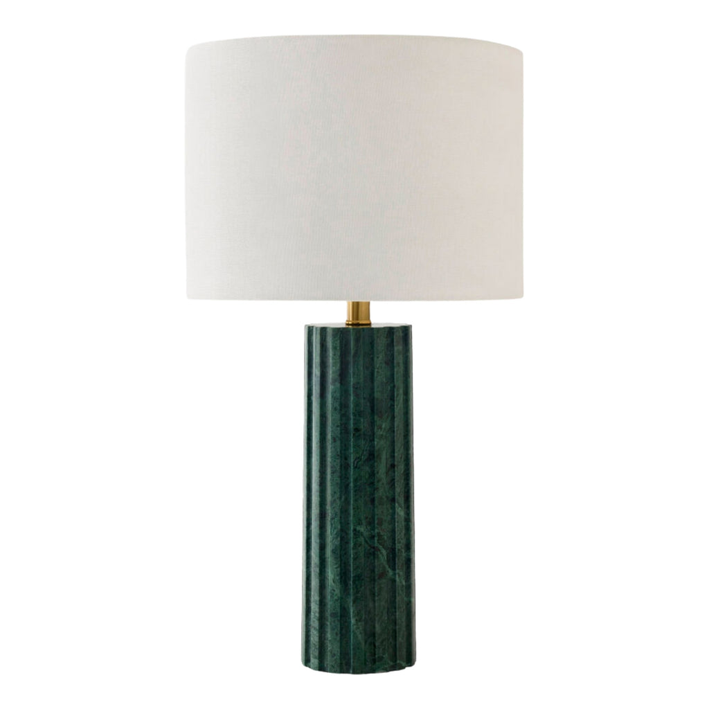Lampe de table - marbre vert rainuré