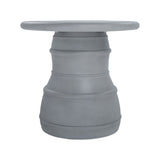Table d'Appoint Minérale - Béton Gris Sculptural