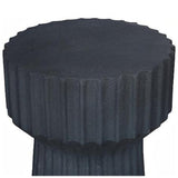 Table d'Appoint Cannelée - Pierre Charcoal - vue 2