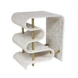 Table d'Appoint Blanc Laqué - vue 3