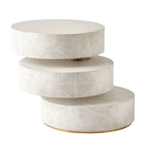 Table d'Appoint Pivot - Marbre Blanc