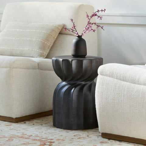 Table d'appoint - Céramique Noir Charcoal