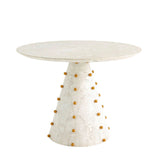 table ronde bois blanc profil