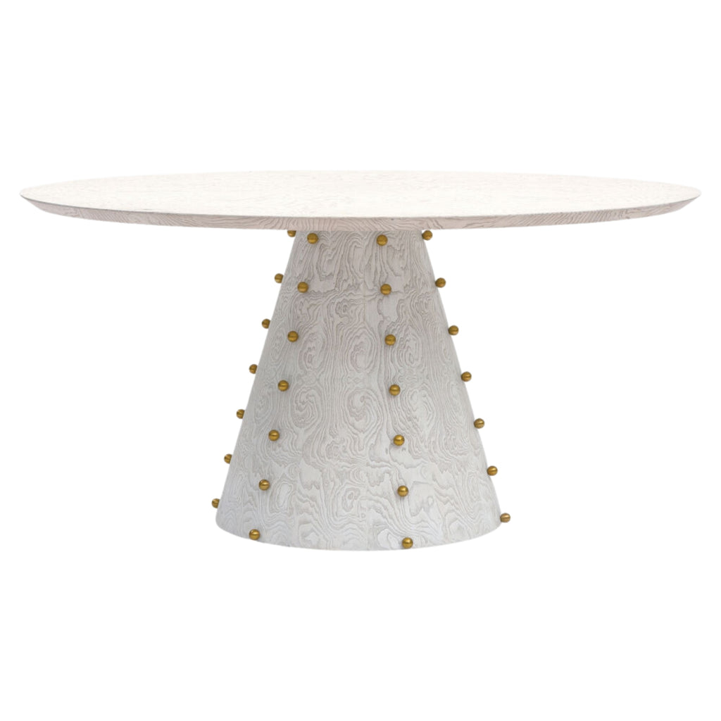 table ronde bois blanc 60 pouces