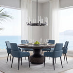 Table ronde noir bronze 59 pouces  | Kasos