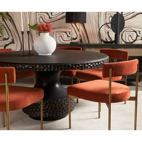 Table ronde noir bronze 59 pouces  | Kasos