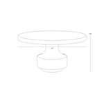 Table ronde noir bronze 59 pouces  | Kasos